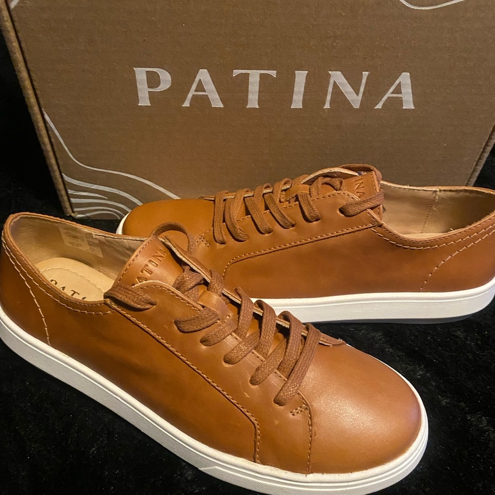 Portland Leather Shoes - Patina Womens Bourbon Sneaker